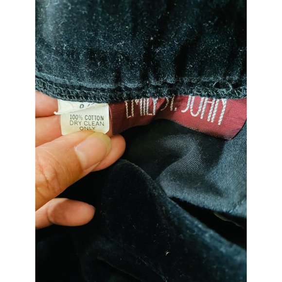 Vintage 80s Gothic Velvet Wiggle Pencil Skirt Size M Medium VLV Pinup Rockabilly - Picture 2 of 5